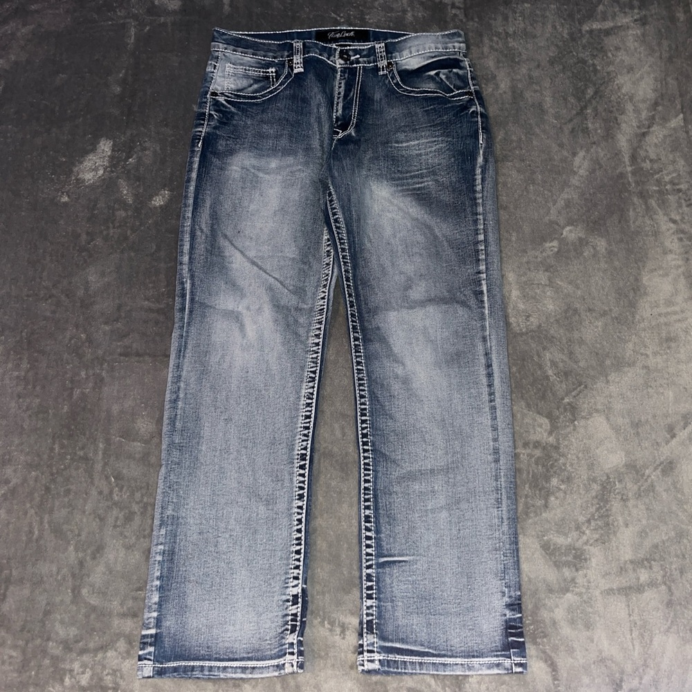 True Luck Jeans 34/30 but fit like 33 Waist Now Worn 3x Straight Fit OpenToOffer